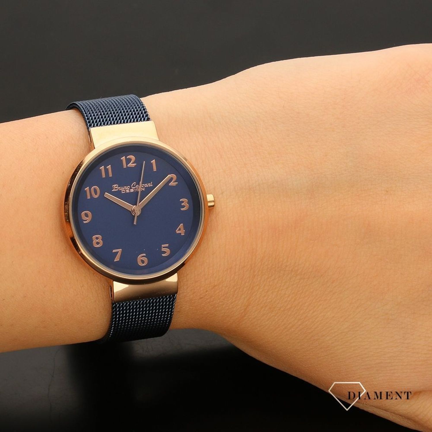 Zegarek damski Bruno Calvani BC9454 BICOLOR siatka granat (1).jpg